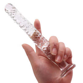 水晶螺纹阳具玻璃女用品后庭肛塞自慰器仙女棒肛门塞成人情趣用品