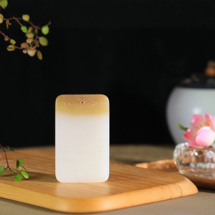 Jin Yu Tang Boutique Xinjiang Hetian Jade Sugar White Jade Ping An Brand Pendant One Auspicious One Elegant