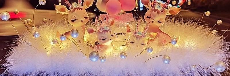 High-end car interior decoration accessory 2026 model, "Safe Journey" dashboard goddess deer new car air freshener