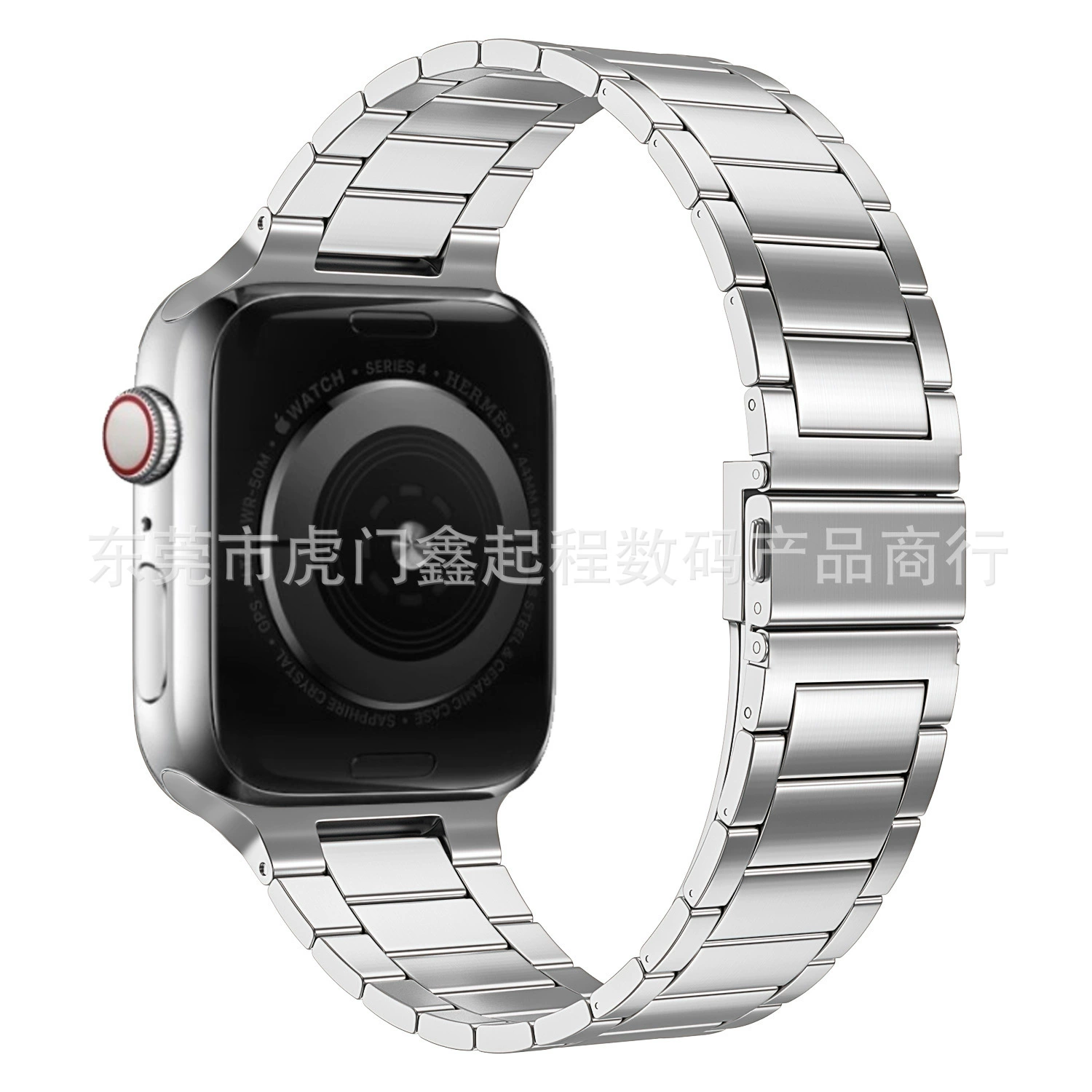 Ремешок для Apple Watch Iwatch10, браслет подходящий, маленькая талия три бусины, нержавеющая сталь, ремешок для Apple Watch