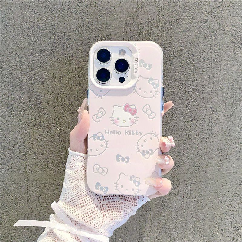 适用oppo reno14手机壳线条库洛米可爱KT支架VIVO X200磨砂彩银壳|undefined