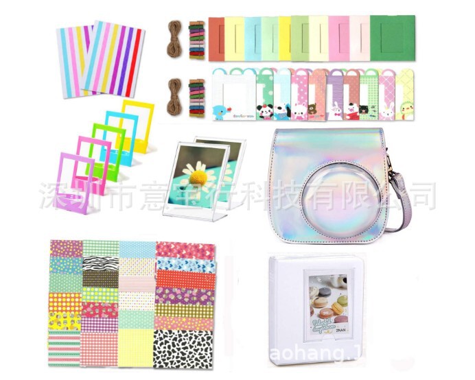 for clapper camera mini 11 12 accessories suit 11 in 1 photo frame photo album camera bag sticker