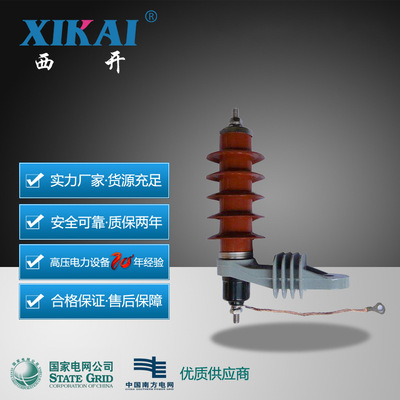 [厂家现货西亚电力HY5WZ-17/45复合硅橡胶避雷器 金属氧化锌避雷器]