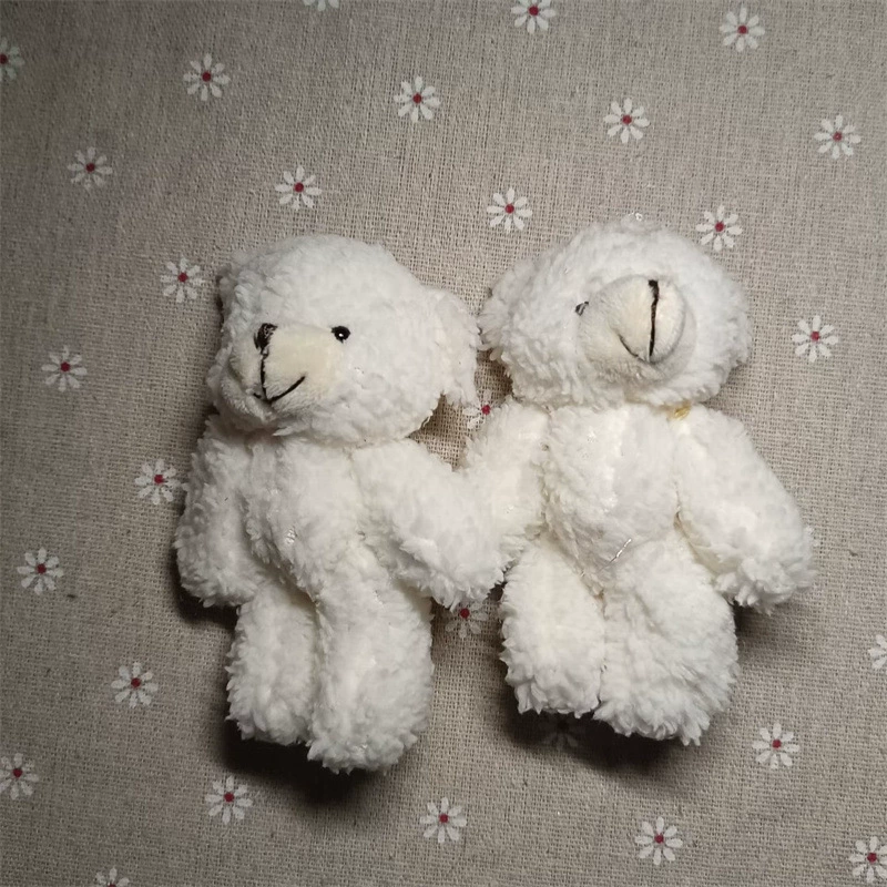 Plush Bag Charm, Handmade 8 cm Bear/Rabbit Accessory, Soft Plush Keychain, Random Color