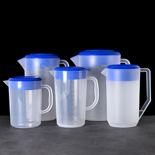Plastic 5LPP milk tea cold Kettle restaurant restaurant Tea Kettle frosted scale kettle large capacity with handle commercial