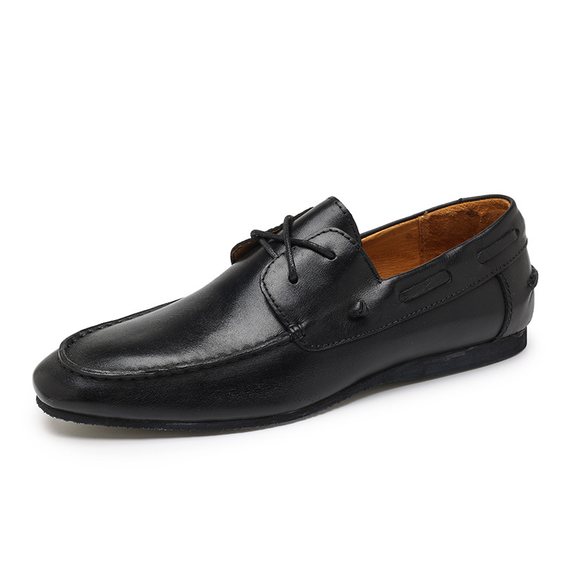 Leather Loafers For Men Breathable Formal Shoes Summer Style_voghion.com