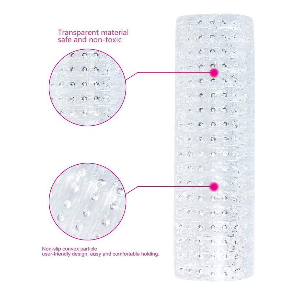 Soft Rubber Airplane Cup Male Masturbation Device Large Particles Easy To Clean Dual-Channel Trainer Adult Sex Toys_voghion.com