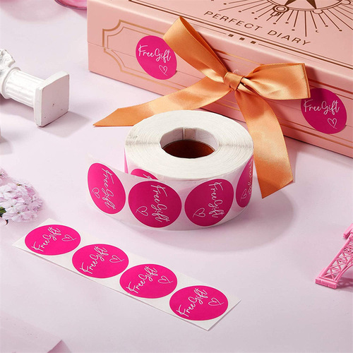Cross-border wholesale 5 colors thank you gift stickers Free Gift gift box packaging decoration stickers