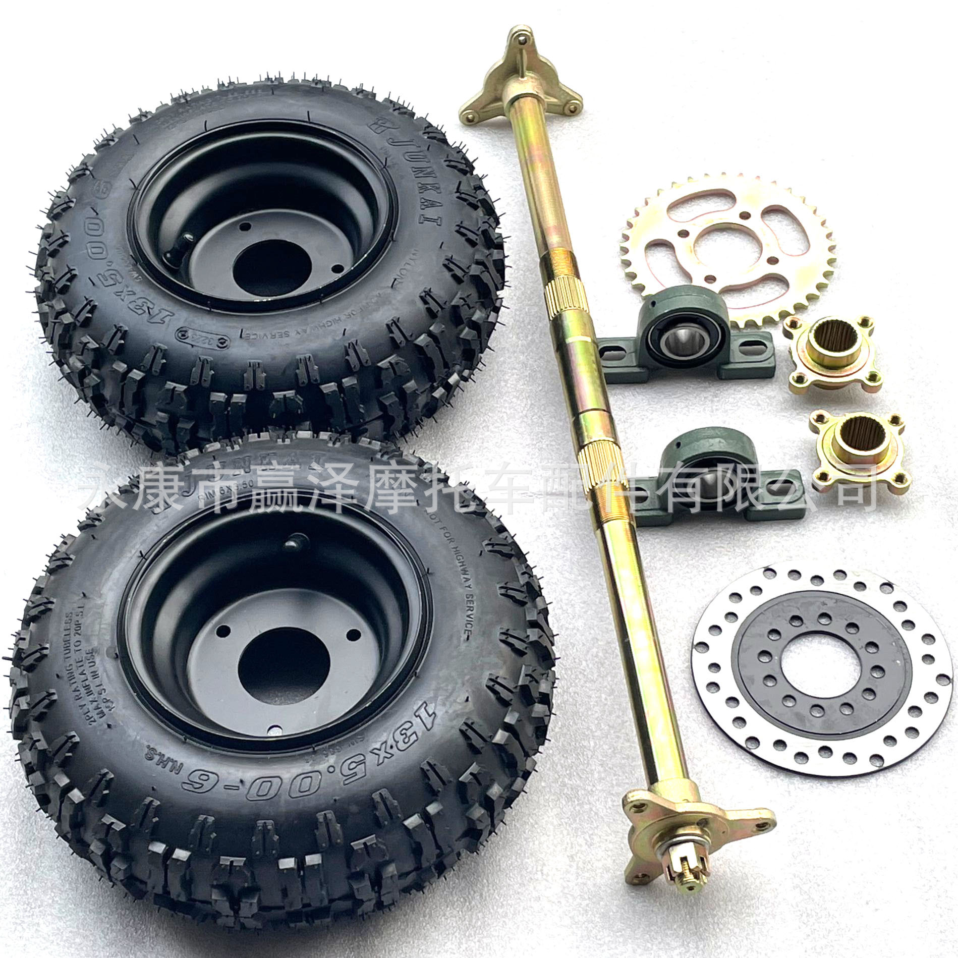 DIY Four-Wheel Electric Go-Kart Atv Accessories Rear Axle Assembly Rear Axle 6inch Off-Road Tires