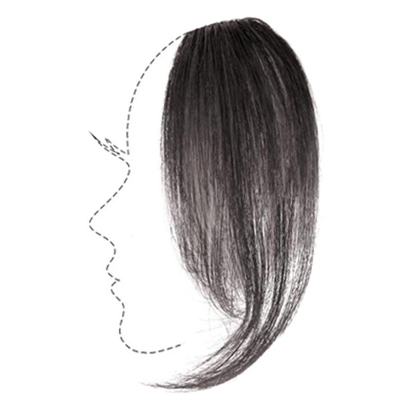 Ocho caracteres de flequillo falso femenino natural invisible flujo de aire mar sin costuras parche punto medio francés peluca lateral