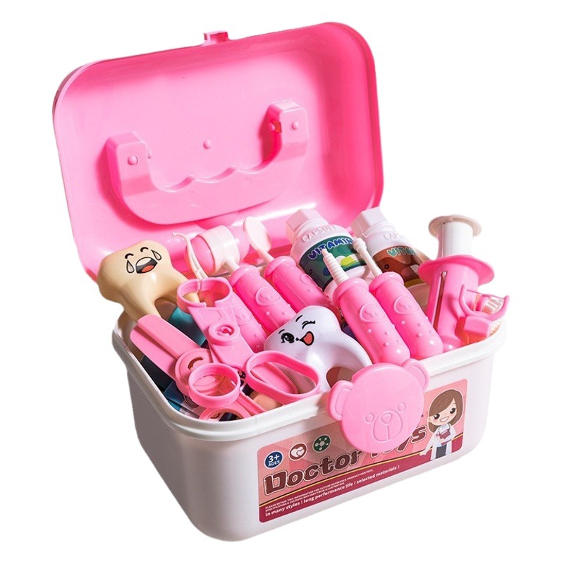 Médico DE LOS NIÑOS juguete chica simulación jugar casa rompecabezas traje kindergarten estetoscopio enfermera inyección dientes