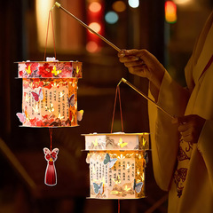 中秋节儿童古风手提灯笼拍照氛围感发光国风宫灯汉服古装写真道具