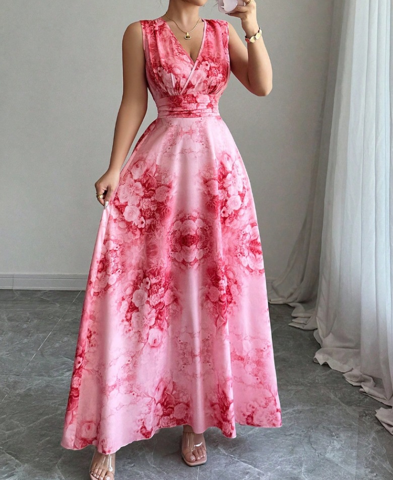 Bohemian Long Coat Women Summer 2025 New Style Waist Slimming Beach Vacation Dress_ecoleips.com