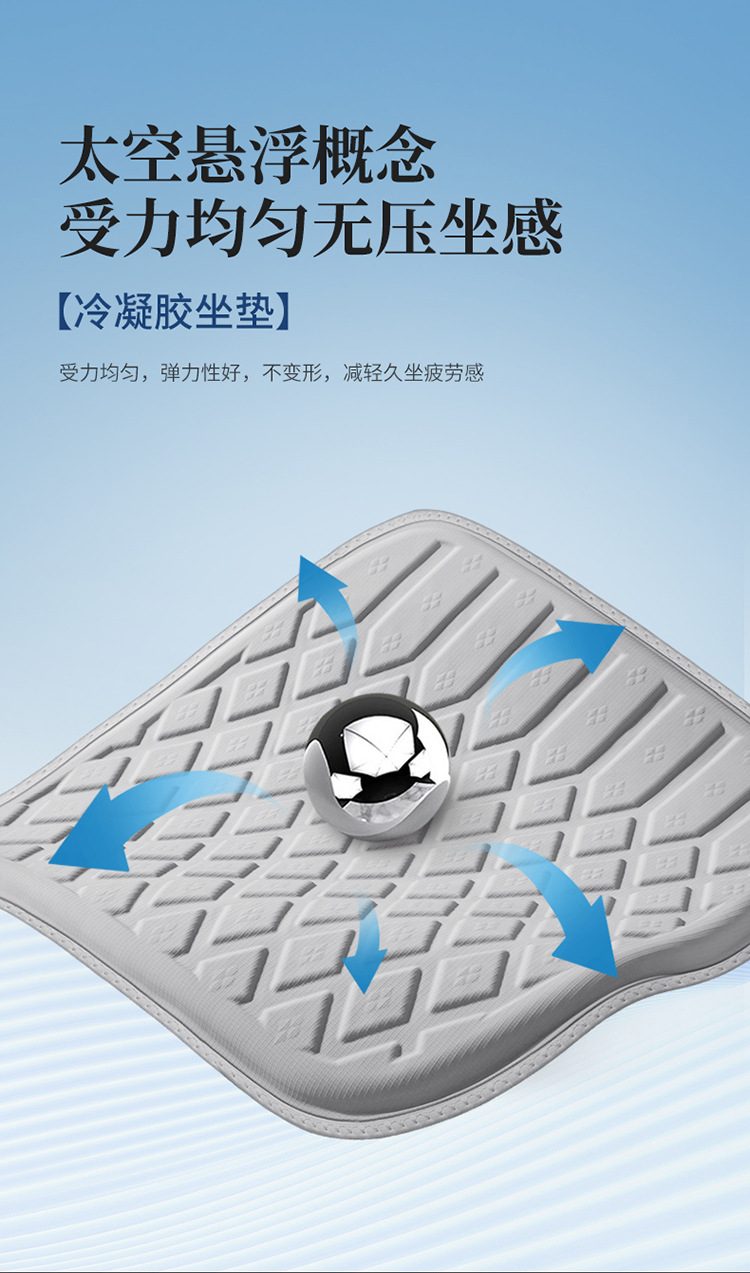 Cross-border Wholesale Gel Cushion Summer Cool Cushion Ice Cushion Single-piece Four Seasons General Motors Seat Cushion Breathable Heat Insulation Cushion