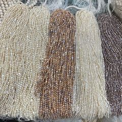 4-5mm5-6mm強光少瑕疵兩面光異形巴洛克天然淡水珍珠diy項鍊