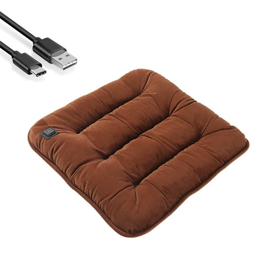 Multi-function pad Winter Plush Seat Pad 12V - brown