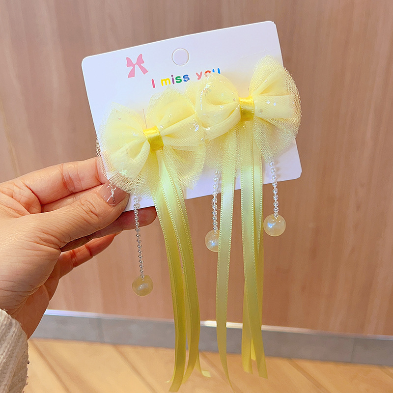 Borla antigua joyería horquilla para niños cinta arco malla trenzada pelo niña bebé lindo joyería al por mayor