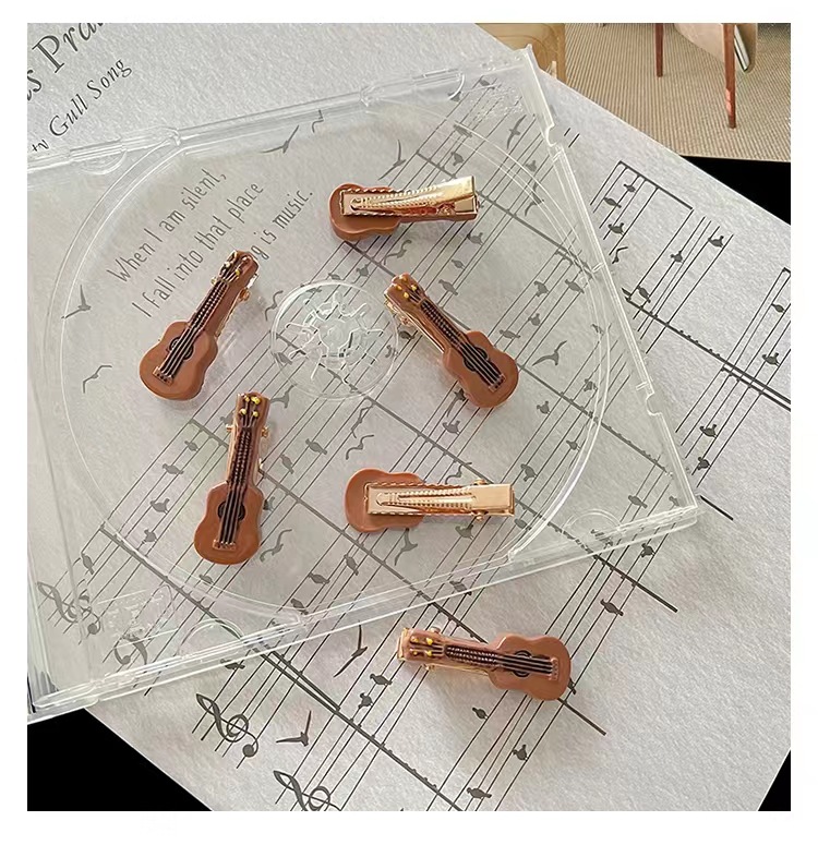 Women'S Gender Fashion Style Fashion Guitar Alloy Resin Hair Clip 1 Piece