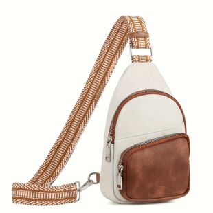Amazon popular texture PU women's small size chest bag shoulder crossbody simple fashion casual motorcycle bag for women