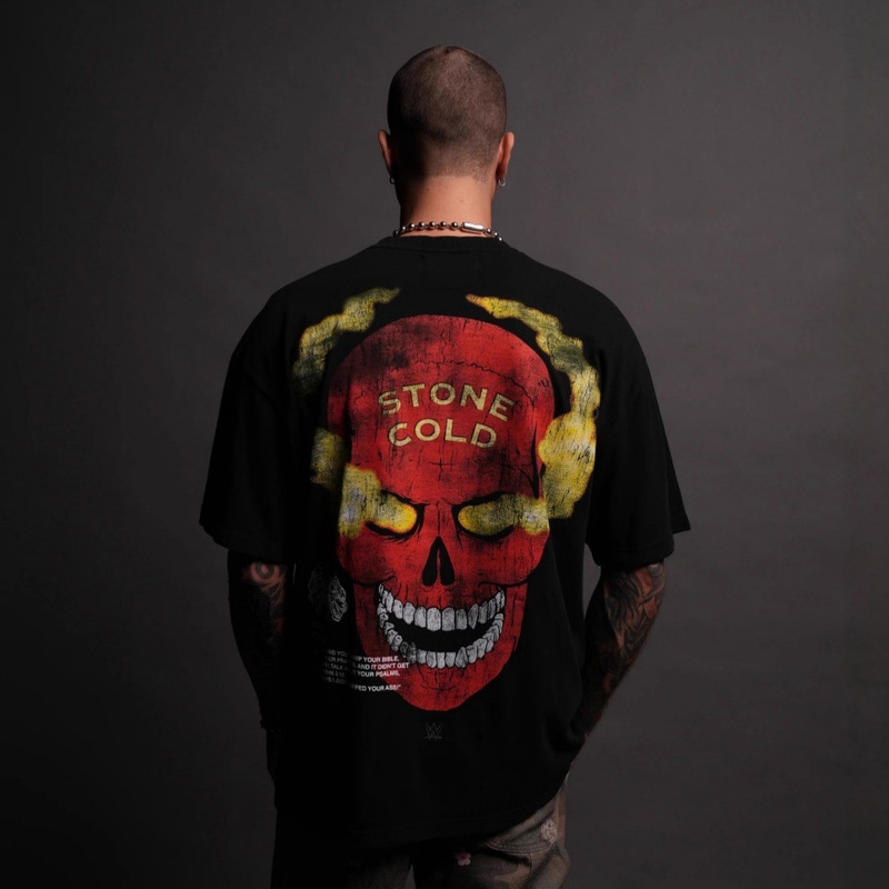 Darcsport Wolf Head Trendy Hip-Hop Skull Print T-Shirt Summer Pure Cotton Sports Breathable Top Round Neck Loose Darcsport Wolf Head Trendy Hip-Hop Skull Print T-Shirt Summer Pure Cotton Sports Breathable Top Round Neck Loose