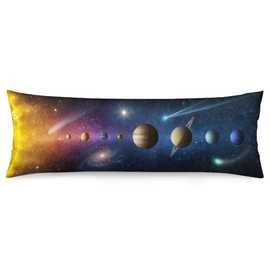 跨境抱枕套梦幻星系星空宇宙星球长枕套带拉链床上用品枕套靠垫