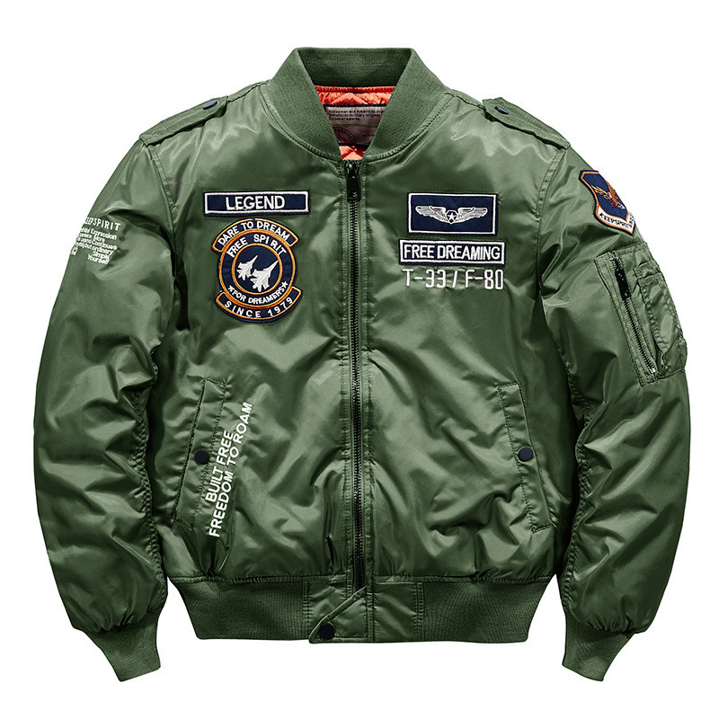 2026 Autumn and Winter New Style Youth Men's Jacket Large Size Stand Collar Thickened Warm Quilted Flight Jacket Top 9822 2026 Autumn and Winter New Style Youth Men's Jacket Large Size Stand Collar Thickened Warm Quilted Flight Jacket Top 9822