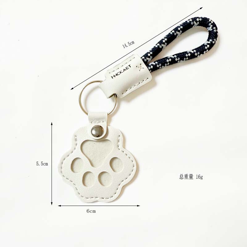 Cat Paw Pet Hair Storage Commemorative Keychain Anti-Lost Access Card Holder Ornament Exquisite Bag Accessory