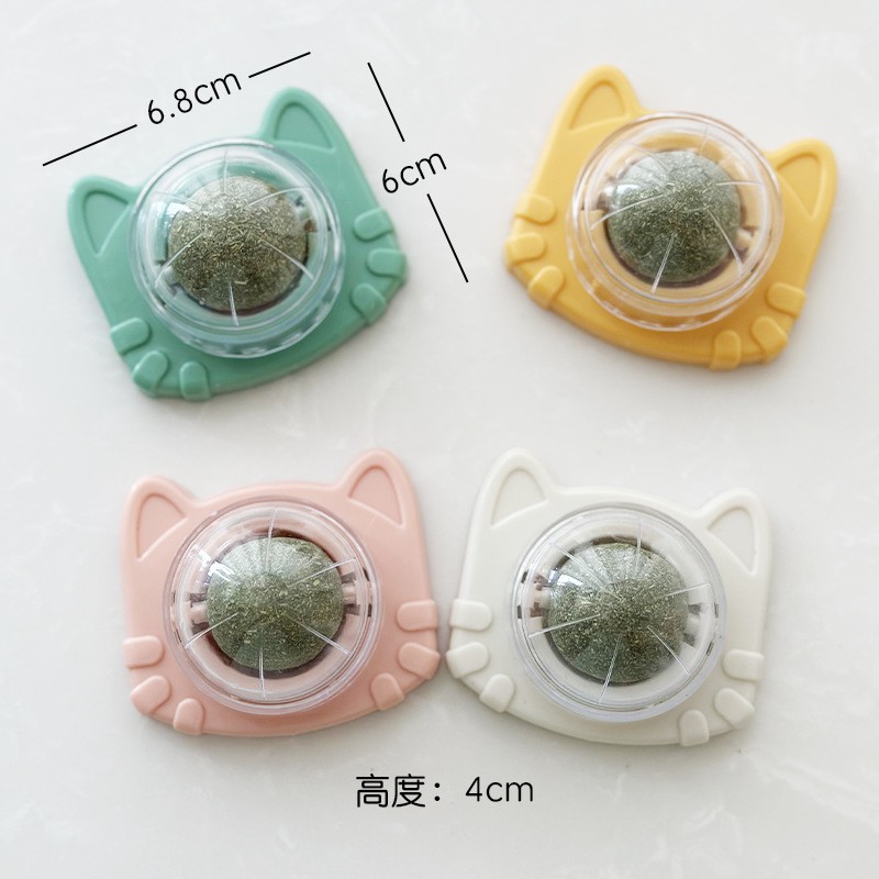 Nuevo juguete para gatos pegado a la pared, bola de menta para gatos, auto-alivio, artefacto para gatos, lamer y lamer los dientes