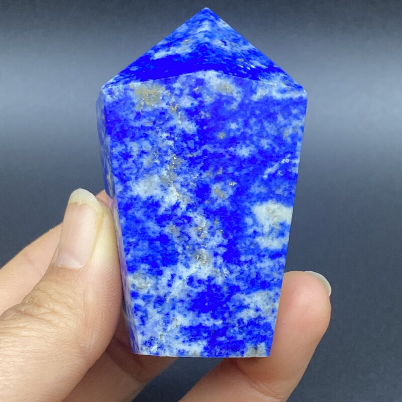 天然青金石柱子水晶摆件雕刻件桌面摆件手工雕刻件装饰直 买一送一 图 15