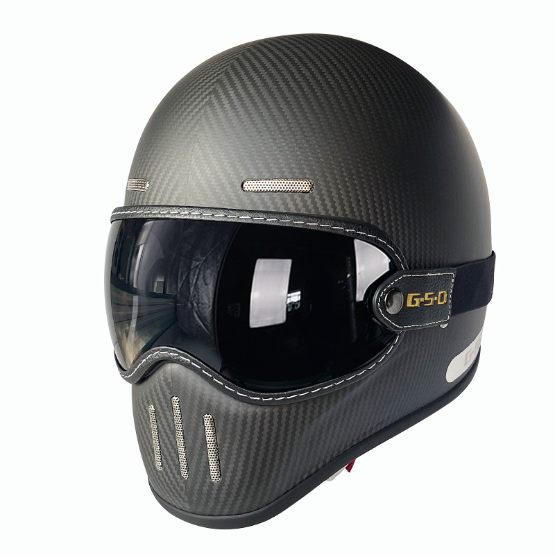 Motosiklet kaskı (dəbilqə) – Motuoche Electric Motorbike Helmet - matte-3k-black-tea-visor-m55-56