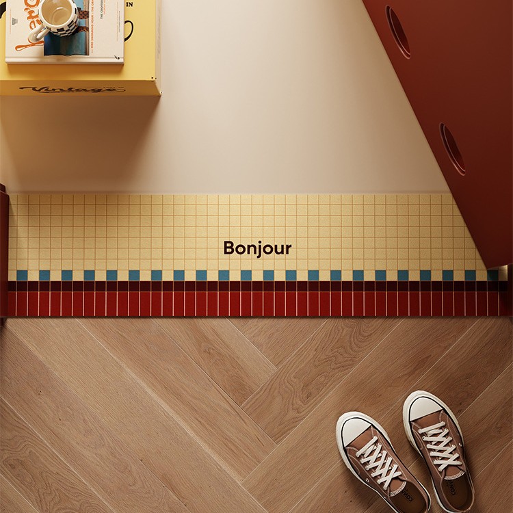Bauhaus Stone Thickened Door Threshold Ultra-Narrow Long Strip Bathroom Non-Slip Water-Absorbent Foot Mat_voghion.com