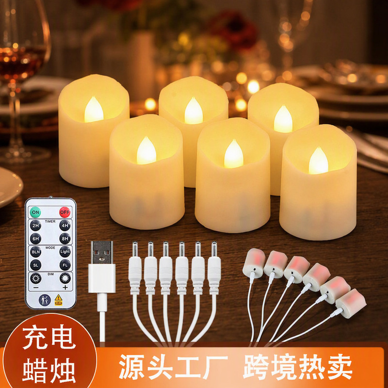 Led Electronic Candles Rechargeable Tea Lights Restaurant Decoration Timer Remote Control Tealights Factory Wholesale Halloween Decorations Led Electronic Candles Rechargeable Tea Lights Restaurant Decoration Timer Remote Control Tealights Factory Wholesale Halloween Decorations