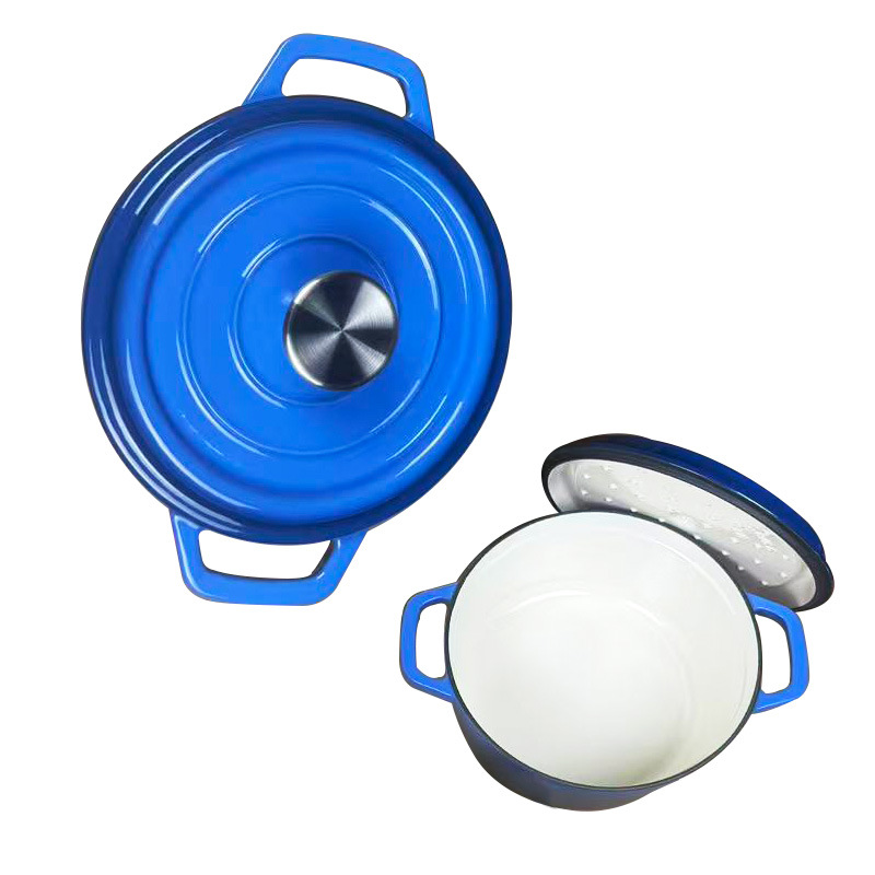 Olla de Hierro Fundido Esmaltado Antiadherente para Cocina