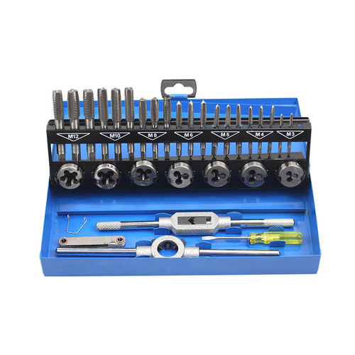 Alloy steel tap and die hardware tools hand tap wrench die gallows stand metric tap combination set