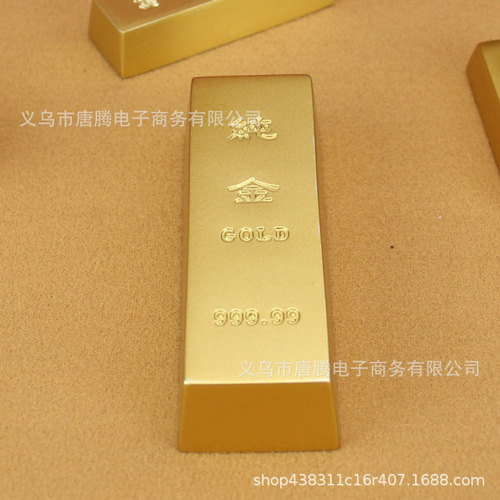 Pure brass simulated gold bars fake gold bricks window props Chinese solid paperweight decorations gifts crafts gifts