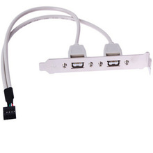 厂家批发 主板USB扩展线 2口两口USB挡板线 USB2.0后置挡板线纯铜
