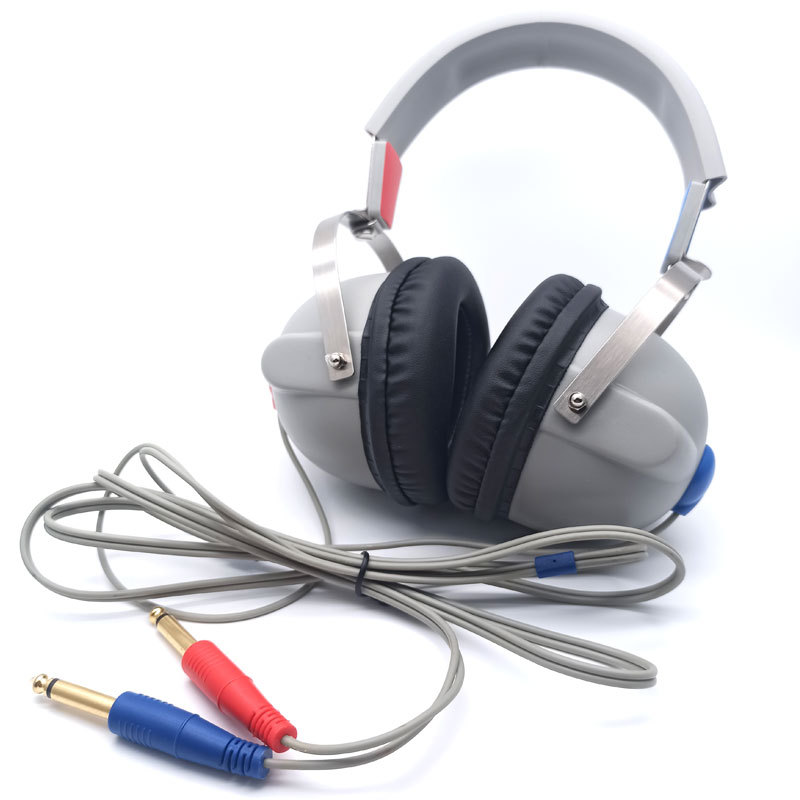 Audiómetro auriculares de guía de aire audífono montado en la cabeza prueba de audición auricular especial orejera grande prueba de audición eléctrica médica al por mayor