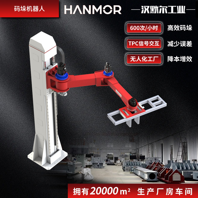 码垛机器人全自动立柱式装卸搬运卸货工业机械手臂仓拆包机垒德株
