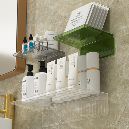 Overflow purchase storage rack bathroom sink cosmetics lipstick storage rack bathroom wall-mounted anti-slip organizing box