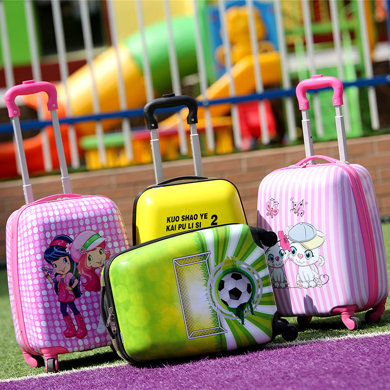 君旭儿童拉杆箱万向轮16寸18寸卡通图案旅行箱学生行李箱可以定制