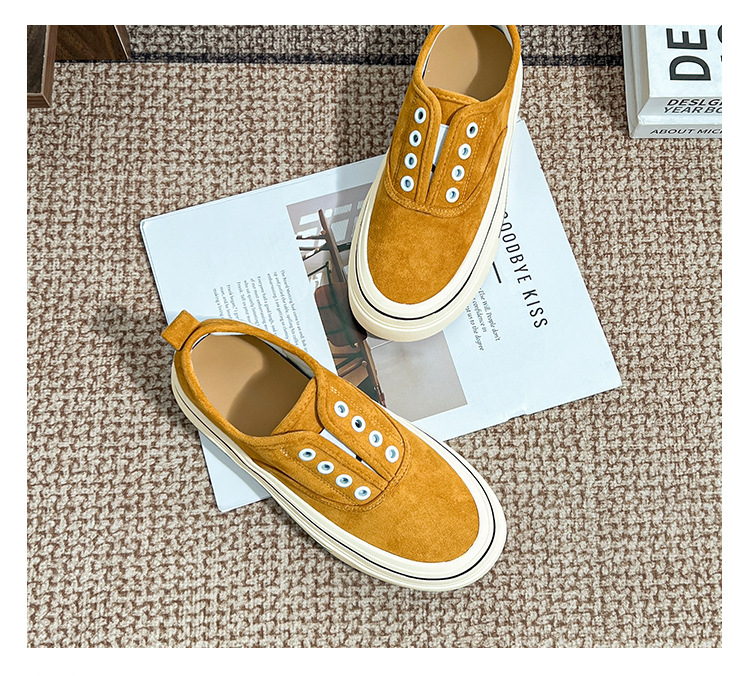 Women’s Retro Casual Flat Shoes Thick-soled Versatile College Style_voghion.com
