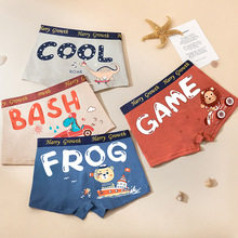 批发儿童内裤纯棉小孩男童平角裤中大童四角短裤男孩卡通A类底裤
