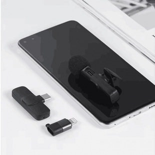Wireless Microphone Lavalier Microphone Live Broadcast Anchor Recording Equipment Clip-On Lavalier Microphone for Internet Celebrities Eating Broadcast Noise Reduction Microphone