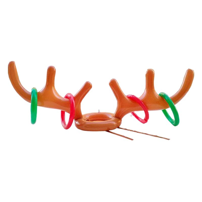 Трансграничные надувные рога пвх оленей головки головки лося рога головные обручи броски игрушки рождественский реквизит в наличии