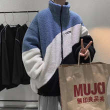 冬季季羊羔绒外套棉袄男学生韩版宽松百搭外套男潮ins秋冬棉服男