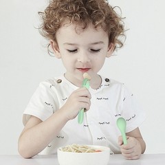 Taobao Bestselling Baby Self-Feeding Silicone Spoons Fork Set for Infant Solid Food and Child Feeding Utensils