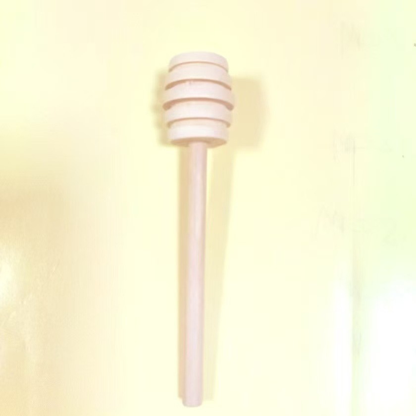 Palo de recolección de miel de madera simple, herramienta de recolección de miel de mango largo, barra de mezcla de mermelada de miel, barra de miel de madera maciza sin pintura y sin cera