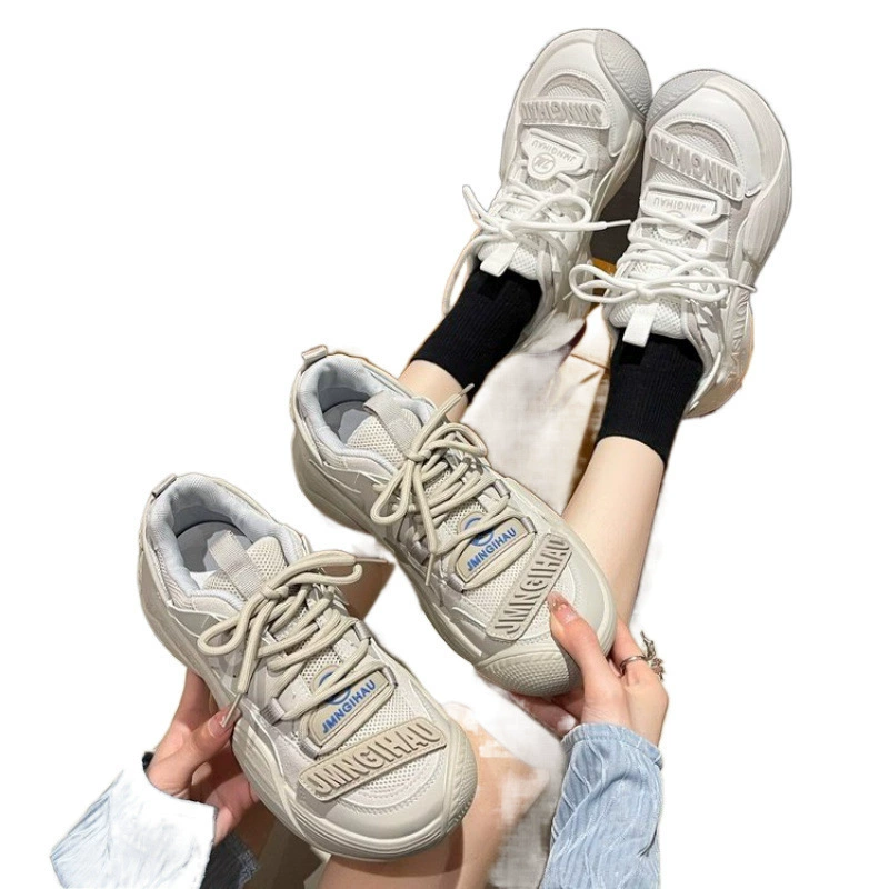 Женские кеды Dad Shoes Dad Shoes в нишевом дизайне уродливые кроссовки круглым носком повседневная обувь 2024 весна-лето новые спортивные кроссовки