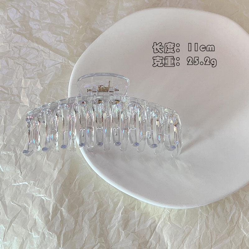 Colorido transparente humano pescado pinza de pelo grande Super Hada mariposa horquilla hembra espalda cuchara updo tiburón pelo clip accesorios para el cabello al por mayor