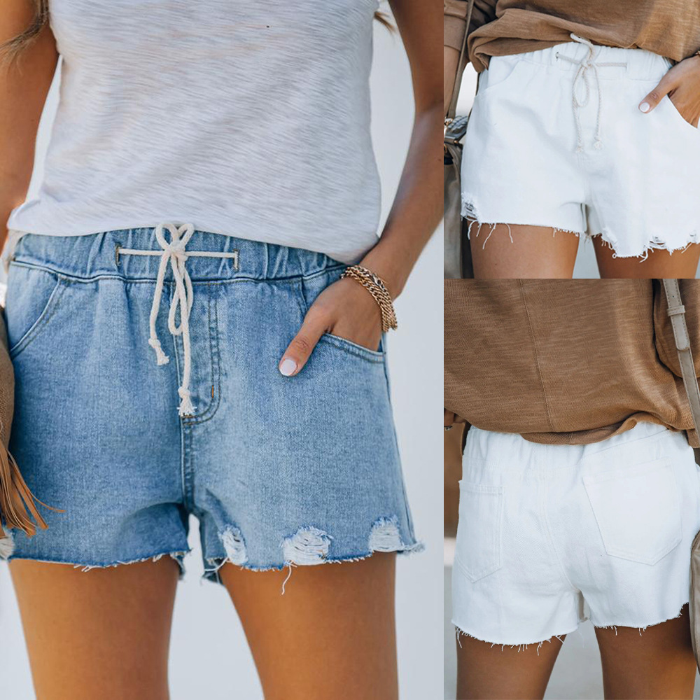 elegant denim shorts